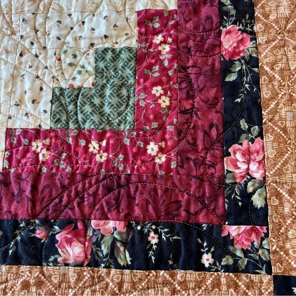 58”x80” Handmade Patchwork Cotton Quilt